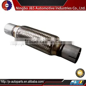2.25``x10`` / 57mmx250mm Stainless Steel Exhaust Flexpipe With Inter Lock and Nipple 2 Cuts thumbnail-1