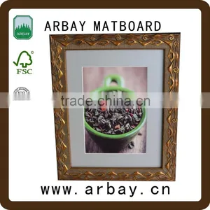 Photo Frame Mat Board Single Opening Matboard Mat Paper Photo Frame Border Decorative Shadow Box Frame White thumbnail-1