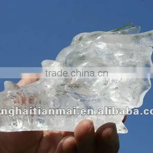 Wholesale Large Size Water-Clear Natural Crystal Carving Dragon Skull thumbnail-4