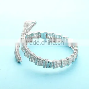 925 Sterling Silver Men's Silver Bracelet Men Bangle SBG629W thumbnail-4