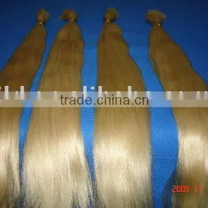613# Blond Hair Bulk, Remy Human Hair Bulk ,hair Bulk ,remy Hair thumbnail-1