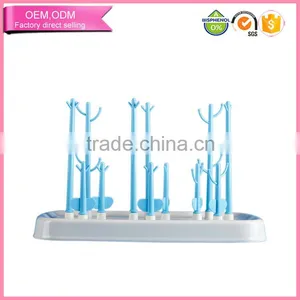 High Capacity Anti Bacterial Plastic Baby Bottle Drying Rack Detachable thumbnail-2