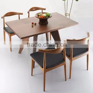 Solid Wood Simple European Design Cow Horn Dining Chair thumbnail-4