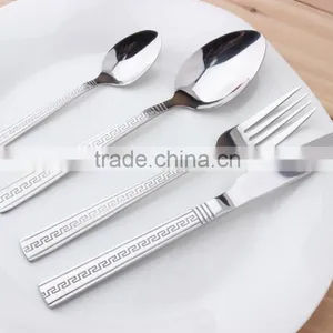 Decorative Pattern Handle Stainless Steel Cutlery Set (KX-S153) thumbnail-3