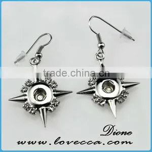 Cheap Wholesale Fashion Women Silver Alloy Setting Crystal Fancy Earrings thumbnail-2