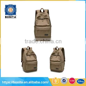Casual Khaki Big Capacity Men Canvas Backpacks for Wholesale thumbnail-1