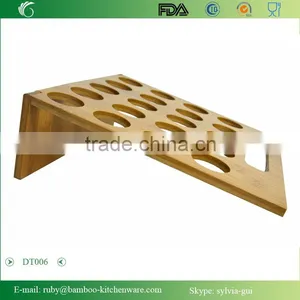 DT006/Bamboo Wood Spice and Peper Shakers Rack Wall Stand Holder Easy Caring thumbnail-4