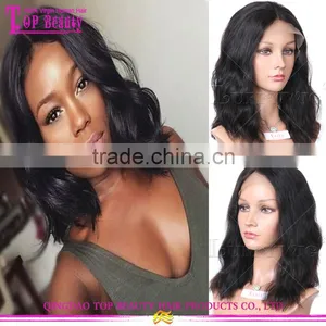 Layered 12"150% Density Human Hair Short Bob Wigs for Black Women Remy Human Hair Short Bob Lace Front Wig thumbnail-1