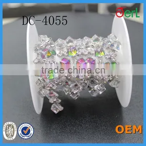 Fancy Resin Rhinestone Chain by Meter,Fashion Decorative Rhinestone Chain Triming thumbnail-2