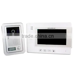 New Video DoorPhone 1 IN 1 Intercom System 7 Inch Screen Monitor Unlocking Hands-Free Intercommunication Night Vision Camera thumbnail-1