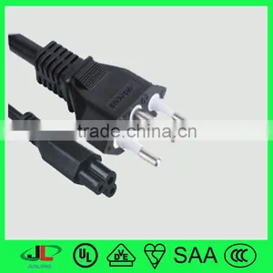 DongGuan Factory UC Certified 4mm Pin Three Prong Power Cord Plug Brazil Three Prong Power Cord6 thumbnail-1