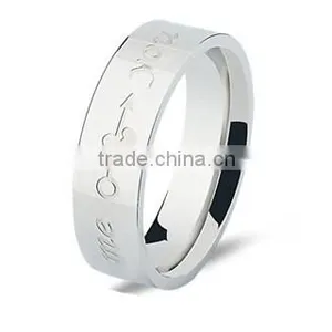 4mm-6mm Engrave LOVE Classic 316L Stainless Steel Wedding Band Ring for Lover thumbnail-2