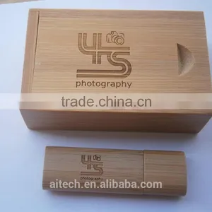 Fashion Design Promotional Gift Custom Logo Wedding Gift Wooden Usb Flash Drive With Box thumbnail-4