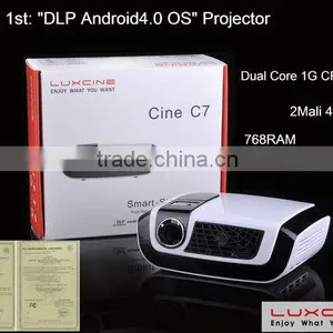 Hottest!!! C7 World 1st Smart Android4.01080p Wifi Portable Projector thumbnail-1