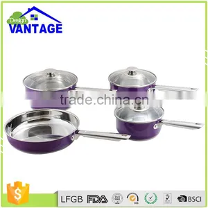 Hot Item Red Color 7pcs Cookware Set Stainless Steel Cookware Kitchen Ware Set thumbnail-4