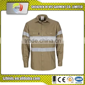 100% Cotton Jumpsuit Unisex Business Work Shirt thumbnail-1