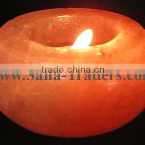 Himalayan Natural Rock Salt Designed Tea Light thumbnail-1