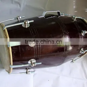 18 BOLT TUNED MADE WITH MANGO WOOD DHOLKI YOGA BHAJAN KIRTAN MANTRA INDIAN MUSICAL INSTRUMENT DHOLAK DRUMS thumbnail-1
