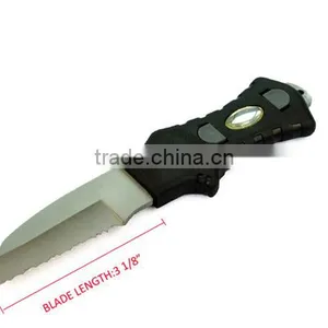 420 Stainless Steel Serrated Point BC Yellow Diving Knifes Survival Knife thumbnail-2