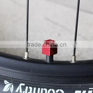 2pcs Cycling Bicycle Accessory Aluminum Alloy Material Square Shaped Bike Tyre Air Valve Cap for MTB Road Bike thumbnail-6