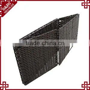 Wholesales Washable PE Rattan Handewoven Folding Plastic Basket Used for Hotel Laundry Storage thumbnail-3
