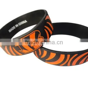 Wide Sports Bracelets for Men Silicone Relationship Bracelets and Bangles thumbnail-1