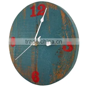 Wooden Vintage Painting Wall Clock thumbnail-4