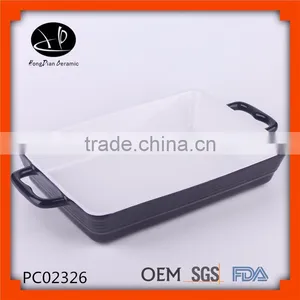Microwave Baking Pan , Color Glazed Ceramic Baking Pan thumbnail-1