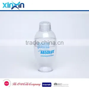 Small Clear Transparent Hard Plastic Cocktail Shaker thumbnail-2