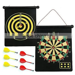 Magnetic Roll-up Dart Board and Bullseye Game With Darts thumbnail-1