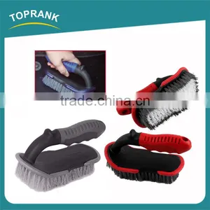 High Quality Auto Upholstery Mat Brushes TPR Handle Car Carpet Cleaning Brush thumbnail-1