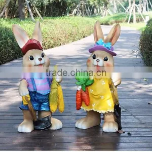 Animal Garden Sculptures Lawn Decoration Lovely Rabbit Statue thumbnail-5