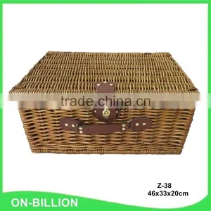 Wholesale Hand Weaving Disposable Picnic Basket With Cutlery thumbnail-2