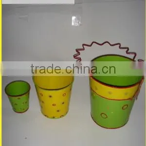 New Product China Supplier Party Decor Wholesale Easter Basket Decoration Metal Flower Pot thumbnail-1
