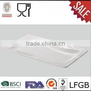 Hotel Use Melamine Wavy Edge Restaurant Plates,white Dinner Plate thumbnail-1
