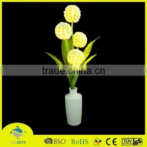 Artificial Pre-lit Lights Small White Porcelain Flower Potted Indoor Bonsai thumbnail-1