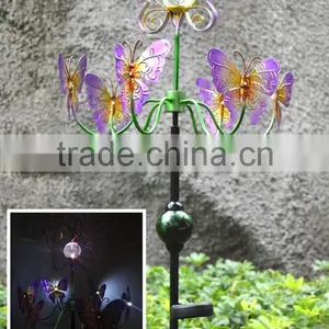 Free Sample 2017 New Design Solar Led Light Garden Wind Spinner for Atlanta Show thumbnail-4