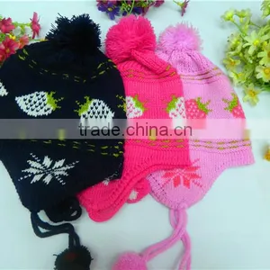 Hot Sell Winter Wool Kintted Kids Wool Hat thumbnail-1