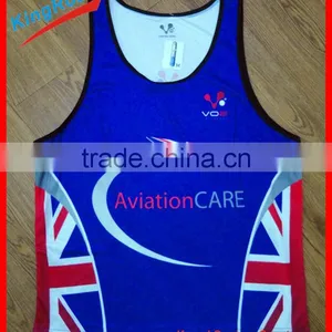 OEM High Quality Sublimation Printing Running Clothing Sports Wear Singlet on Sale thumbnail-2
