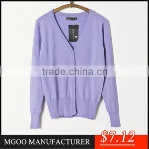 MGOO High Quality Cotton New Brand Mini Sweaters Long Sleeves Slim Fitting Women Cardigan Classic Style thumbnail-4