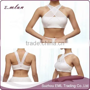 Hot Sale Women Sexy Tight Sport Bra Breathable Compression Top thumbnail-4