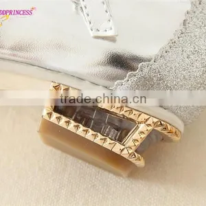 Kids Silver Shoes Girls Shoes Party Wearing Low Heel Fashion Little Girls Shoes Good Quality Sweet Girls Dress thumbnail-5