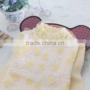 European Style Lace Fashion Hot Sale Factory Price High Neck Kids Sweater thumbnail-3