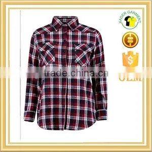 Fashion Classical Casual Women Plaid Shirt New Design Shirts thumbnail-1