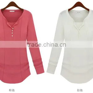 Oem Latest Casual Dresses for Women,custom Ladies Long Sleeve T-shirts thumbnail-1