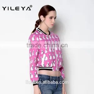 Latest Autumn Crop Style Causal Fashionable Jackets Women 2015 thumbnail-6