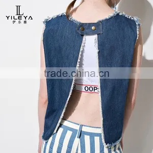 Denim Vest Women,girls Denim Vest Factory thumbnail-5