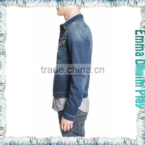 Vogue Blue Men's Fashion Trend Denim Jackets Short Jean Coat thumbnail-2