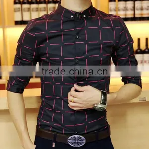 Thin Section Plaid Shirt With Short Sleeves thumbnail-2