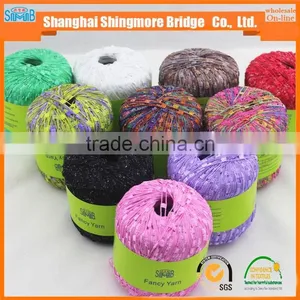 China Fancy Yarn Supplier Cheap Sales High Quality Nylon Polyester Blended Necklace Yarn With Lurex for Hand Knitting thumbnail-6